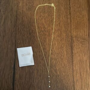 BYCHARI Gold Necklace with Pearl Drops